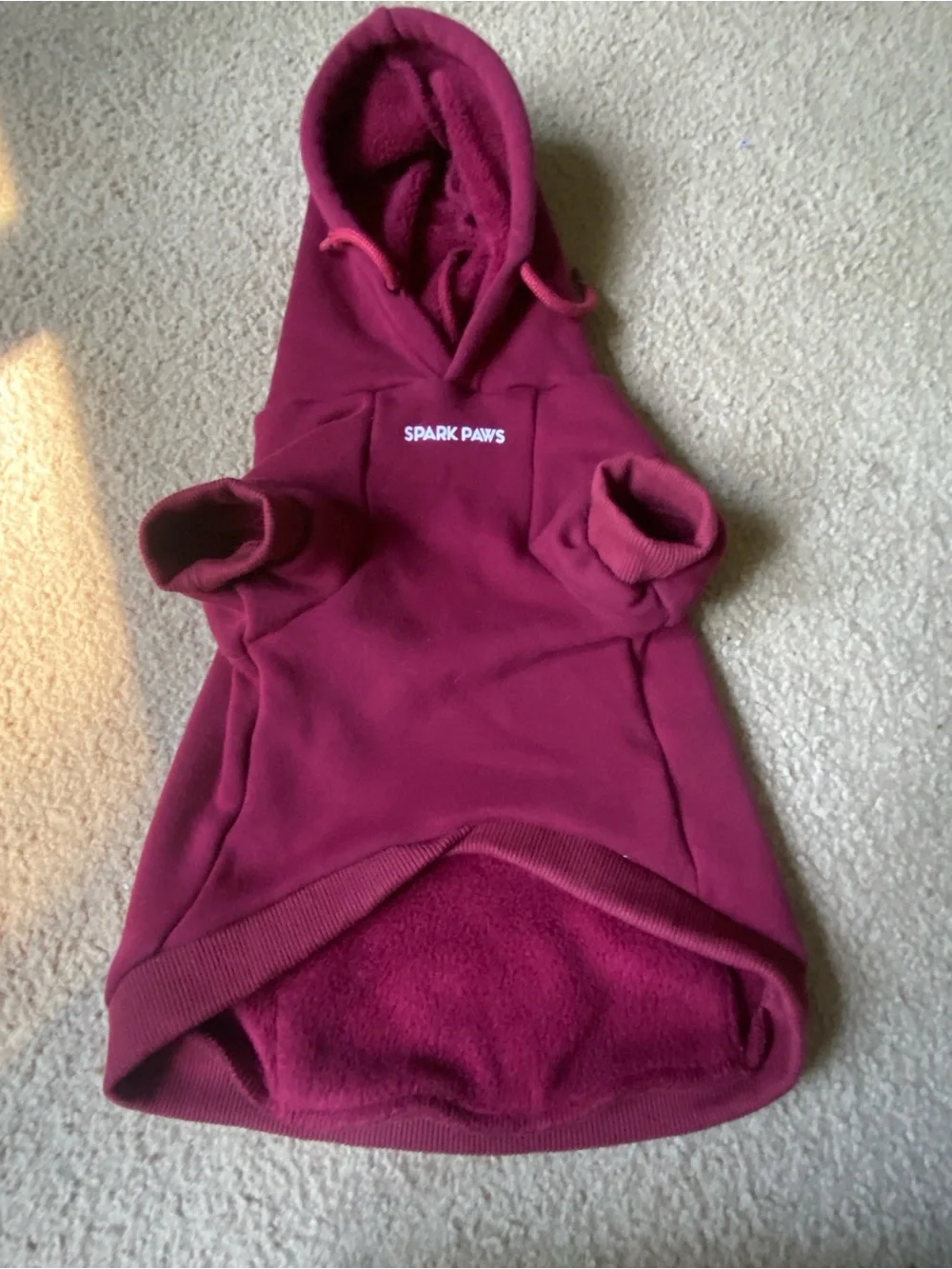 Spark Paws dog hoodie